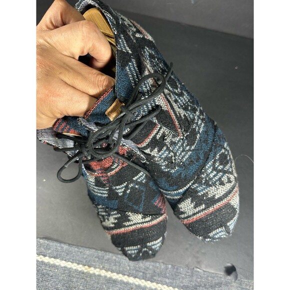 TOMS Boho Navajo Desert Wedge Booties in Aztec Jacquard Size 10 - Picture 10 of 12